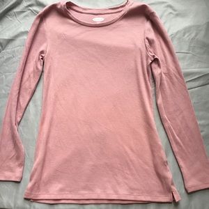 ribbed pink long sleeve